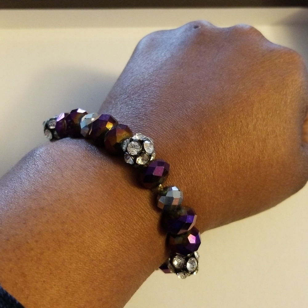 Glass beaded bracelet